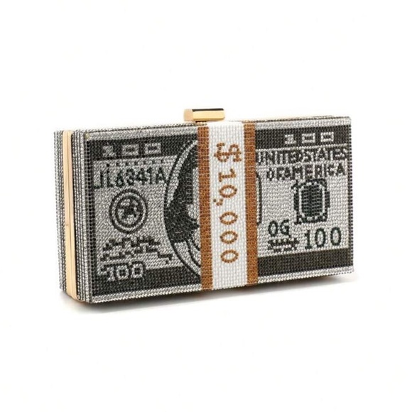 Crystal Money Clutch